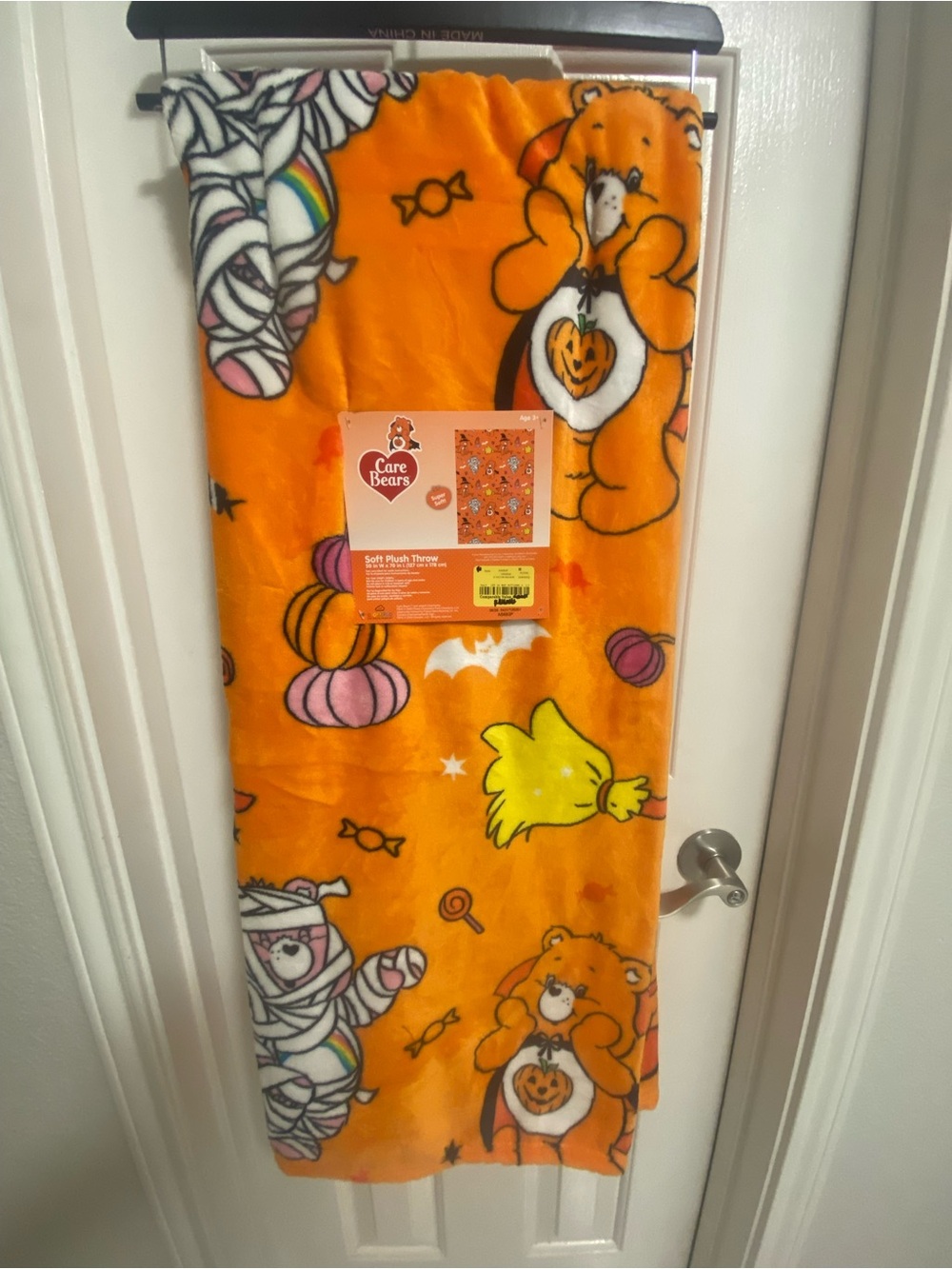 Care Bears Orange throw Blanket - Halloween Soft Plush